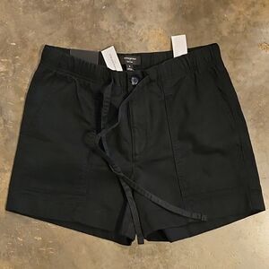 New W Tag Banana Republic Black Cotton Shorts 4" Inseam Pockets Size Small